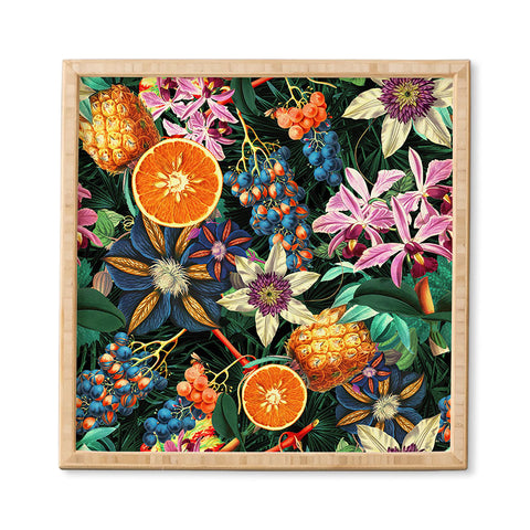 Burcu Korkmazyurek Tropical Orange Garden Framed Wall Art