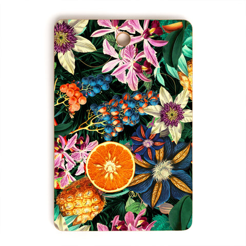 Burcu Korkmazyurek Tropical Orange Garden Cutting Board Rectangle
