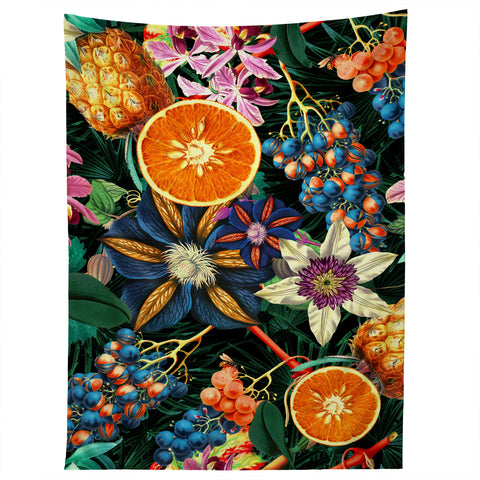 Burcu Korkmazyurek Tropical Orange Garden Tapestry