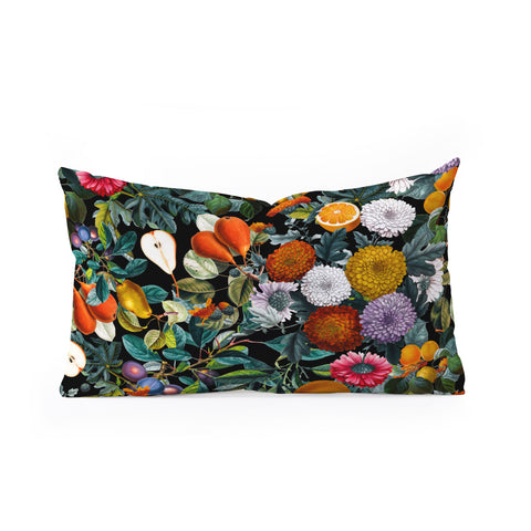Burcu Korkmazyurek Vintage Fruit Pattern VII Oblong Throw Pillow