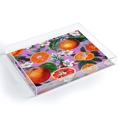 Burcu Korkmazyurek Vintage Fruit Pattern X Acrylic Tray