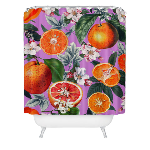 Burcu Korkmazyurek Vintage Fruit Pattern X Shower Curtain