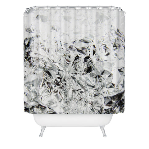 Caleb Troy Aluminum Diamonds Shower Curtain