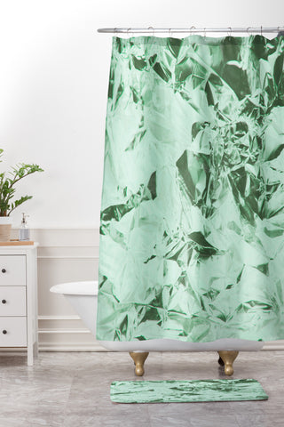 Caleb Troy Aluminum Forest Shower Curtain And Mat