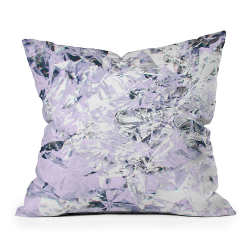 Caleb Troy Aluminum Lilac Throw Pillow