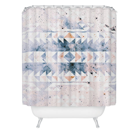 Caleb Troy arctic gold tribal Shower Curtain