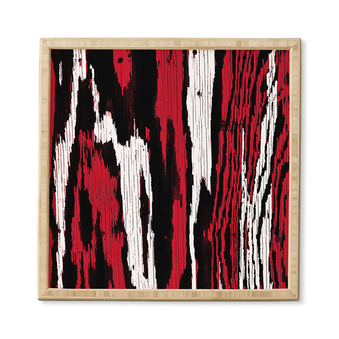 Caleb Troy Crimson Coal Splinters Framed Wall Art