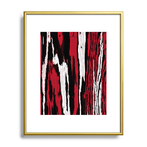 Caleb Troy Crimson Coal Splinters Metal Framed Art Print