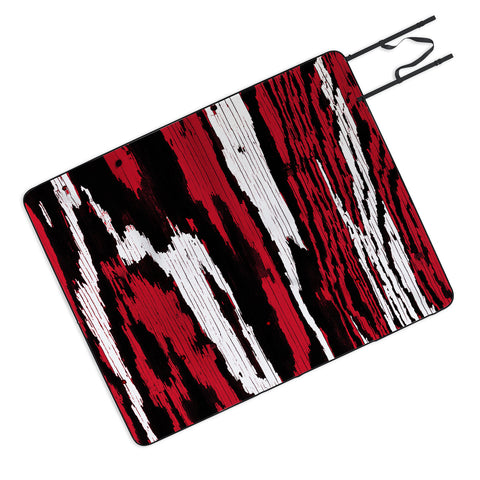 Caleb Troy Crimson Coal Splinters Picnic Blanket