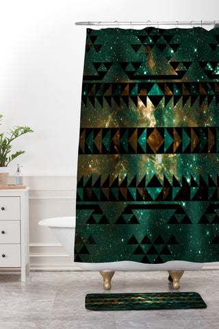 Caleb Troy Gatsby Dust Tribal Shower Curtain And Mat