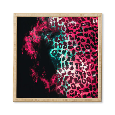 Caleb Troy Leopard Storm Pink Framed Wall Art