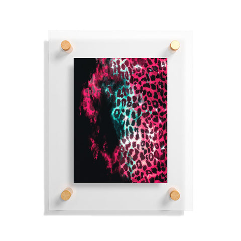 Caleb Troy Leopard Storm Pink Floating Acrylic Print
