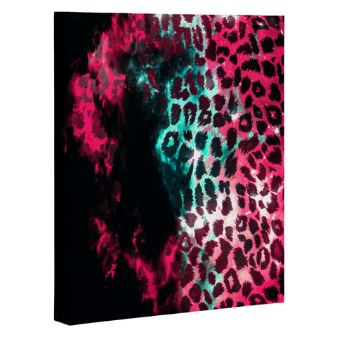 Caleb Troy Leopard Storm Pink Art Canvas