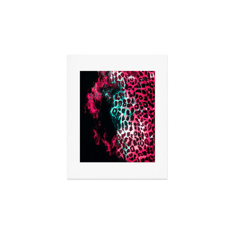 Caleb Troy Leopard Storm Pink Art Print