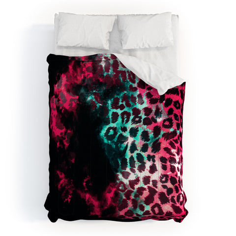 Caleb Troy Leopard Storm Pink Comforter
