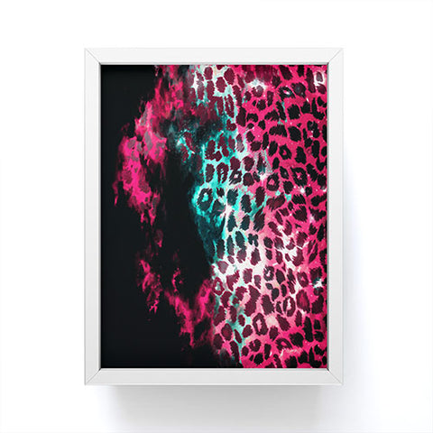 Caleb Troy Leopard Storm Pink Framed Mini Art Print