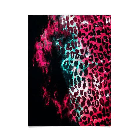 Caleb Troy Leopard Storm Pink Poster