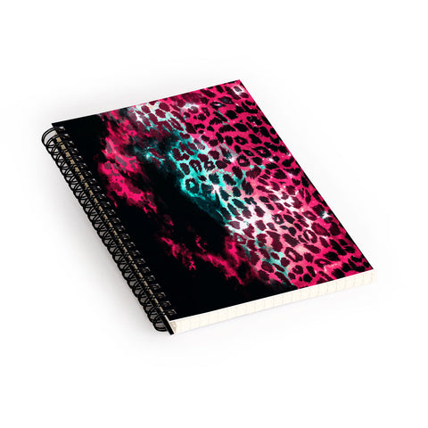 Caleb Troy Leopard Storm Pink Spiral Notebook