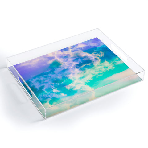 Caleb Troy Mountain Meadow Painted Clouds Acrylic Tray