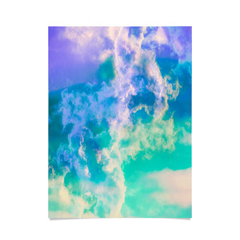 Caleb Troy Mountain Meadow Painted Clouds Poster