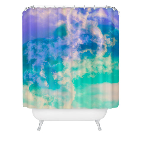 Caleb Troy Mountain Meadow Painted Clouds Shower Curtain