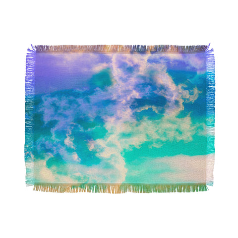 Caleb Troy Mountain Meadow Painted Clouds Throw Blanket