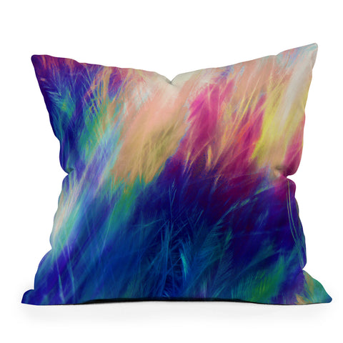 Caleb Troy Paint Feathers In The Sky Throw Pillow