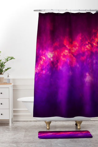 Caleb Troy Painted Clouds Vapors I Shower Curtain And Mat