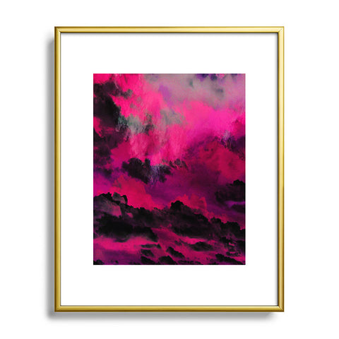 Caleb Troy Raspberry Storm Clouds Metal Framed Art Print