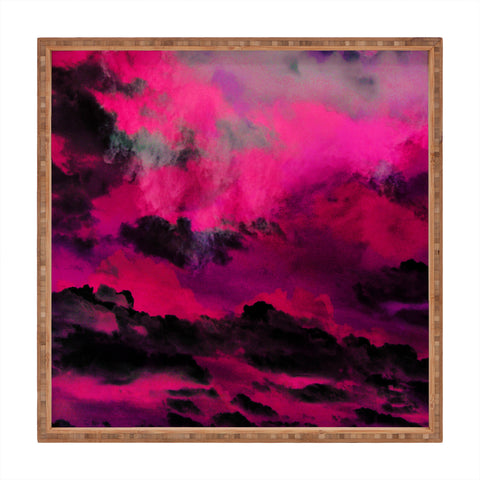 Caleb Troy Raspberry Storm Clouds Square Tray