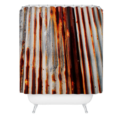 Caleb Troy Rusted Lines Shower Curtain