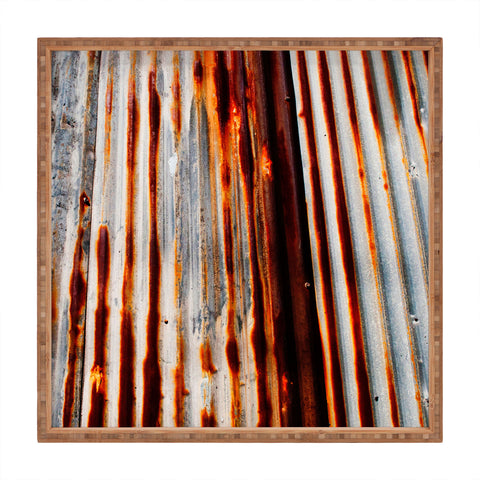 Caleb Troy Rusted Lines Square Tray