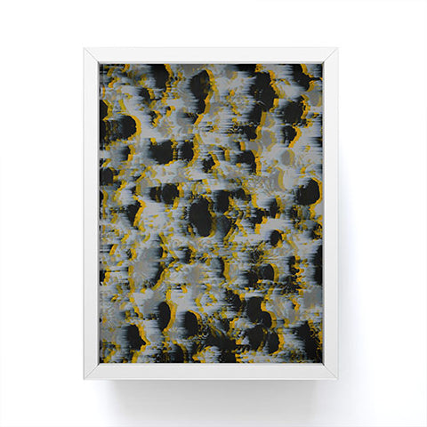 Caleb Troy Tossed Boulders Yellow Framed Mini Art Print