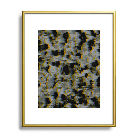 Caleb Troy Tossed Boulders Yellow Metal Framed Art Print