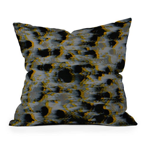 Caleb Troy Tossed Boulders Yellow Throw Pillow