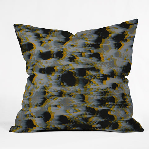 Caleb Troy Tossed Boulders Yellow Outdoor Throw Pillow