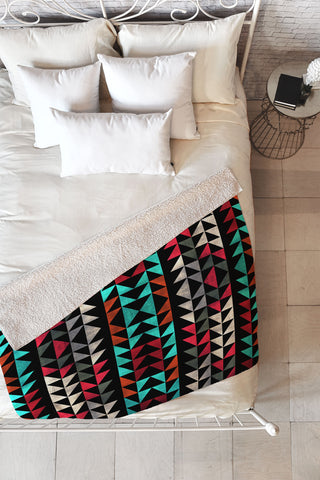 Caleb Troy Volted Triangles 02 Fleece Throw Blanket