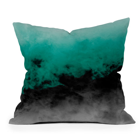 Caleb Troy Zero Visibility Emerald Throw Pillow