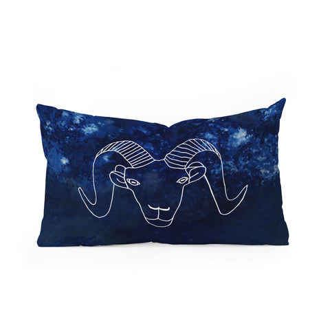 Camilla Foss Astro Aries Oblong Throw Pillow