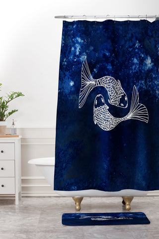 Camilla Foss Astro Pisces Shower Curtain And Mat