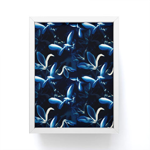 Camilla Foss Blueprint Flowers Framed Mini Art Print