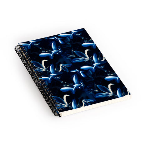 Camilla Foss Blueprint Flowers Spiral Notebook