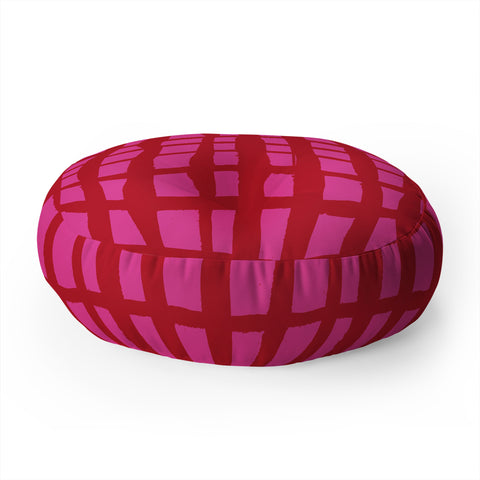 Camilla Foss Bold and Checkered Floor Pillow Round