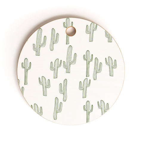 Camilla Foss Cactus only Cutting Board Round