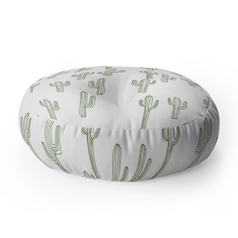 Camilla Foss Cactus only Floor Pillow Round