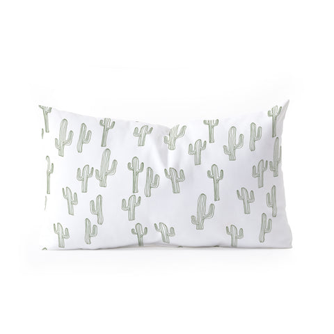 Camilla Foss Cactus only Oblong Throw Pillow
