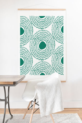 Camilla Foss Circles in Green II Art Print And Hanger