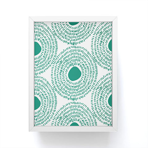 Camilla Foss Circles in Green II Framed Mini Art Print