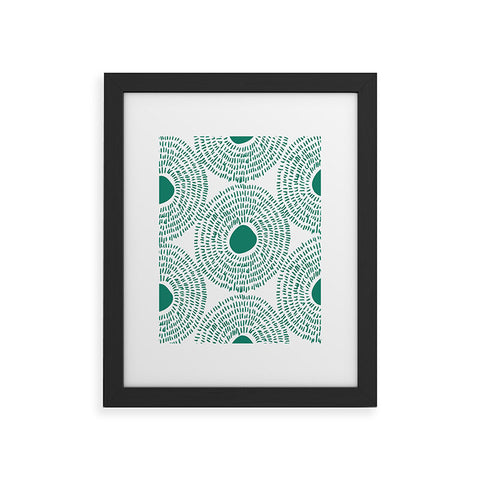 Camilla Foss Circles in Green II Framed Art Print