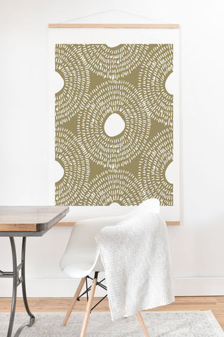 Camilla Foss Circles in Olive II Art Print And Hanger